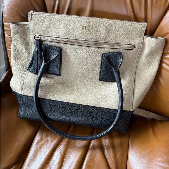 Kate Spade Black and Cream Tote Bag - Picture 2 of 5
